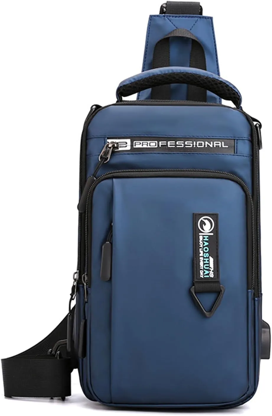 Waterproof Sling Bag for Men and Women,Chest Bag Shoulder Backpack Crossbody Backpack Hiking Daypack Travel Backpack Messenger Bag(Blue)
