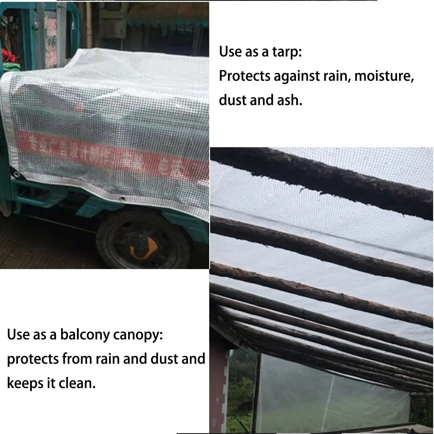 Waterproof Tarps for Outdoors Tent Cover Tarp for Under Tent for Under Tent Multi Purpose Protective Cover Durable Waterproof Weather Proof Rip and Tear Resistant 2.46ft x 6.56ft White