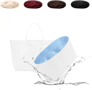 Waterproof Tote Organizer Insert, Lightweight Bag Shaper Compatible with Saint Louis PM, Waterproof Dupontpaper Surface and Silky Satin Lining (Celeste, ST-Louis PM)