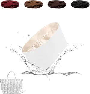 Waterproof Tote Organizer Insert, Lightweight Bag Shaper Compatible with Saint Louis PM, Waterproof Dupontpaper Surface and Silky Satin Lining (Craie, ST-Louis PM)