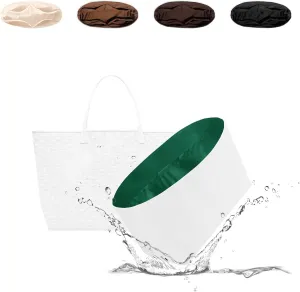 Waterproof Tote Organizer Insert, Lightweight Bag Shaper Compatible with Saint Louis PM, Waterproof Dupontpaper Surface and Silky Satin Lining (Vert Jade, ST-Louis PM)