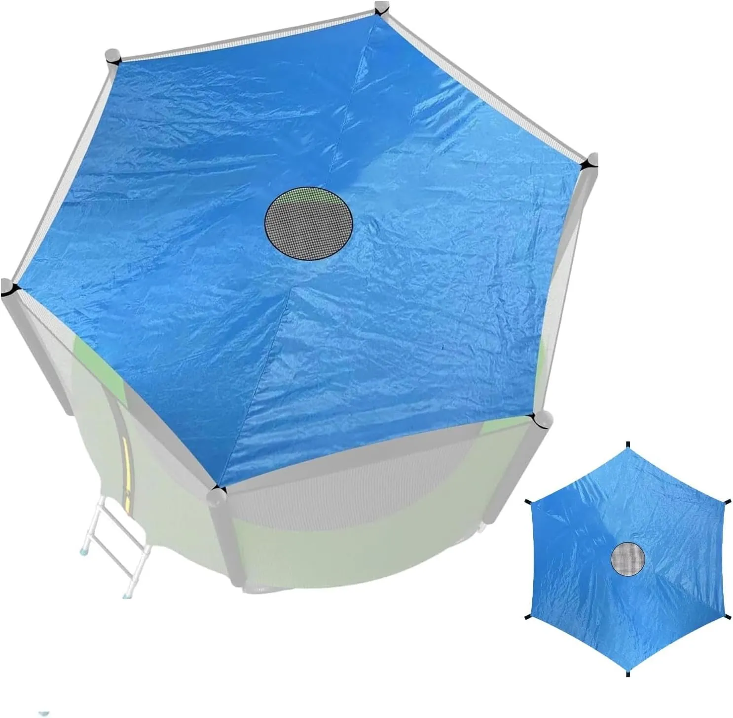 Waterproof Trampoline Canopy Roof - Durable Oxford Shade Cover Tent for 6-Pole Round Trampolines, UV Protection, Outdoor Play, Easy Installation