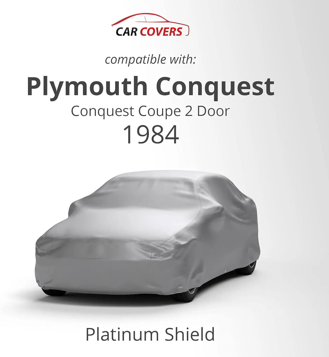 Weatherproof Car Cover Compatible with 1984 Plymouth Conquest Coupe 2 Door - Outdoor & Indoor - Protect from Water, Snow, Sun - Fleece Lining - Cable Lock, Storage Bag & Wind Straps