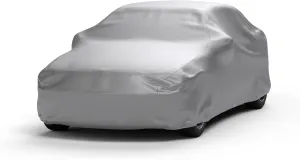 Weatherproof Car Cover Compatible with 1984 Plymouth Conquest Coupe 2 Door - Outdoor & Indoor - Protect from Water, Snow, Sun - Fleece Lining - Cable Lock, Storage Bag & Wind Straps