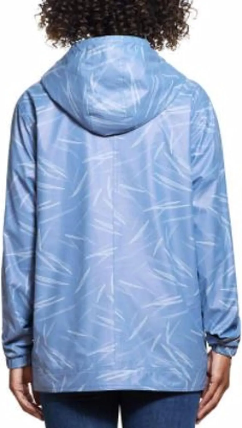 Weatherproof Vintage Womens Waterproof Coated Rain Jacket with Hood -Light Windbreaker Raincoat for Women-Hooded Rain Slicker