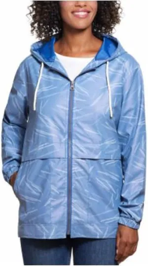 Weatherproof Vintage Womens Waterproof Coated Rain Jacket with Hood -Light Windbreaker Raincoat for Women-Hooded Rain Slicker