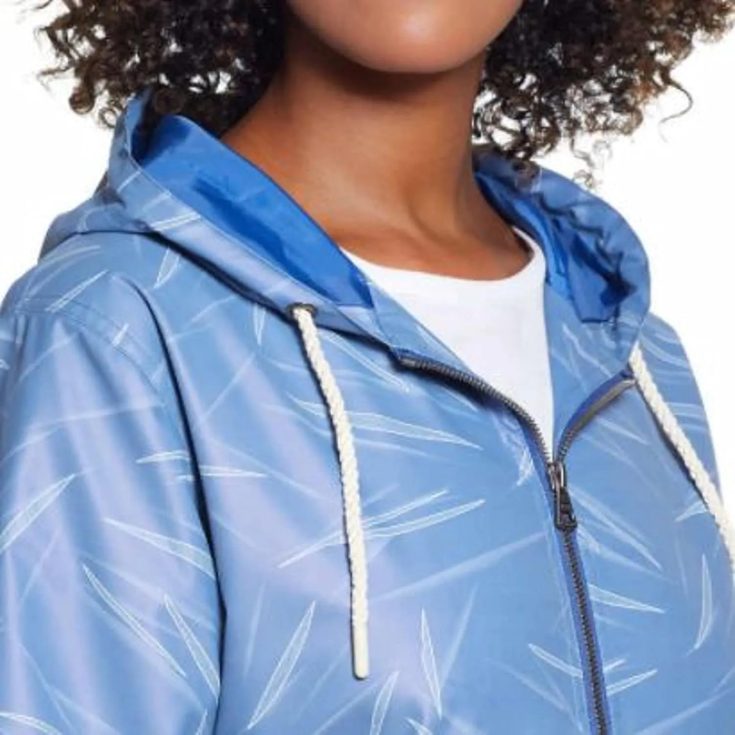 Weatherproof Vintage Womens Waterproof Coated Rain Jacket with Hood -Light Windbreaker Raincoat for Women-Hooded Rain Slicker