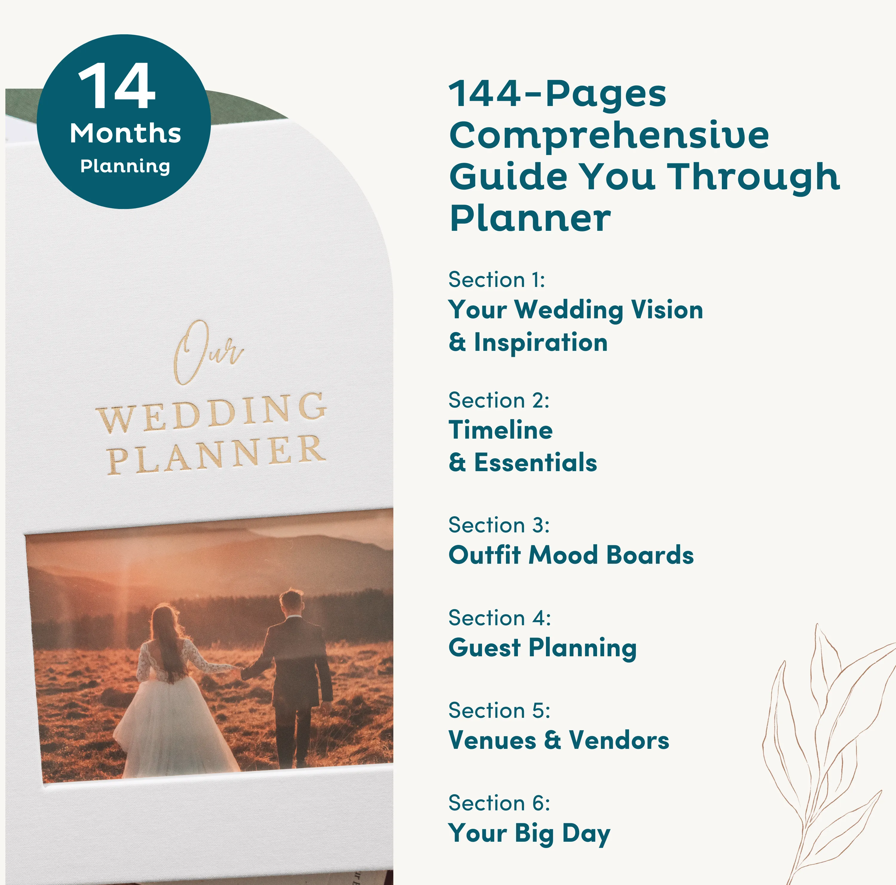 Wedding Planner with Customizable Photo Window