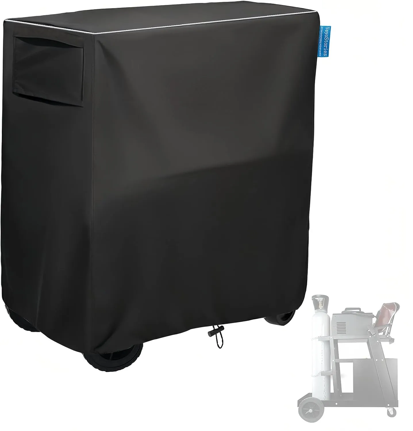 Welding Cart Cover, Suitable for Tig Mig Welder Cart & Plasma Cutter Rolling Welding Cart Using 20-80 cu/ft Welding Cylinders, Waterproof & Dustproof. (Cover Only)