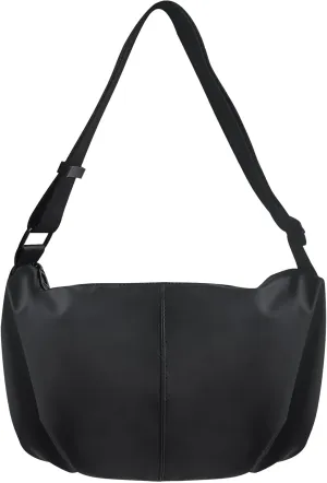 Wesoke Large Crossbody Bag for Men Women, Black Messenger Bag Side Shoulder Tote Bag, Travel Overnight Weekender Bag Satchel Sling Purse Bag with Adjustable Strap for Work Business