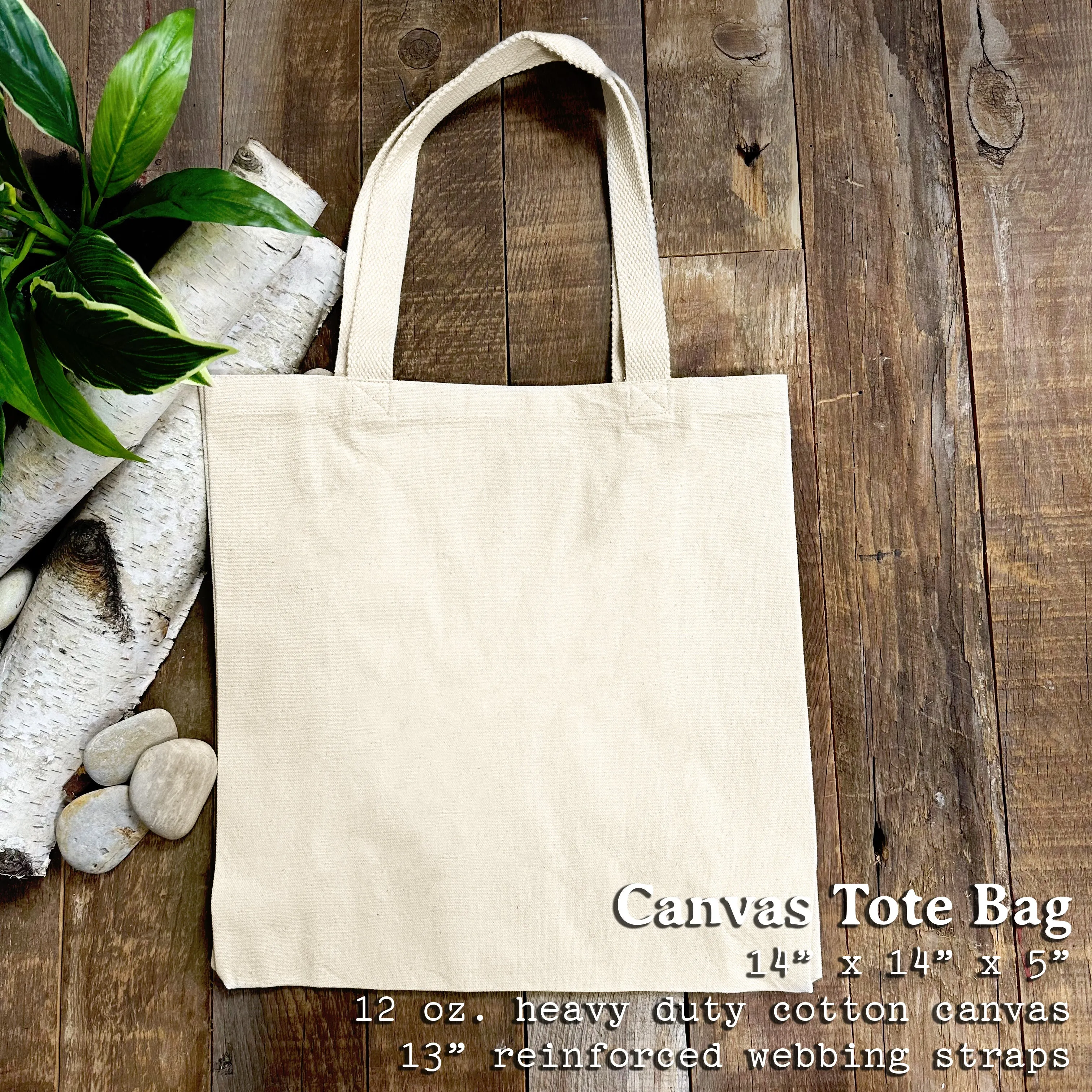 Winter Moose - Customizable Canvas Tote Bag