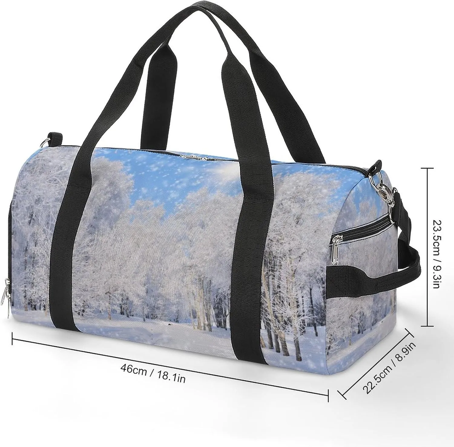 Winter Park Sports Tote Gym Bag for Women Men, Overnight Bag with Shoe Compartment Water Resistant