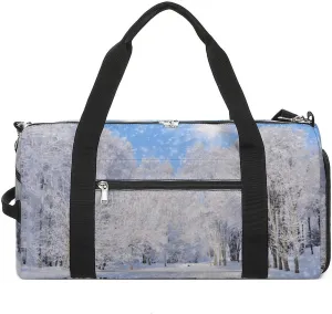 Winter Park Sports Tote Gym Bag for Women Men, Overnight Bag with Shoe Compartment Water Resistant
