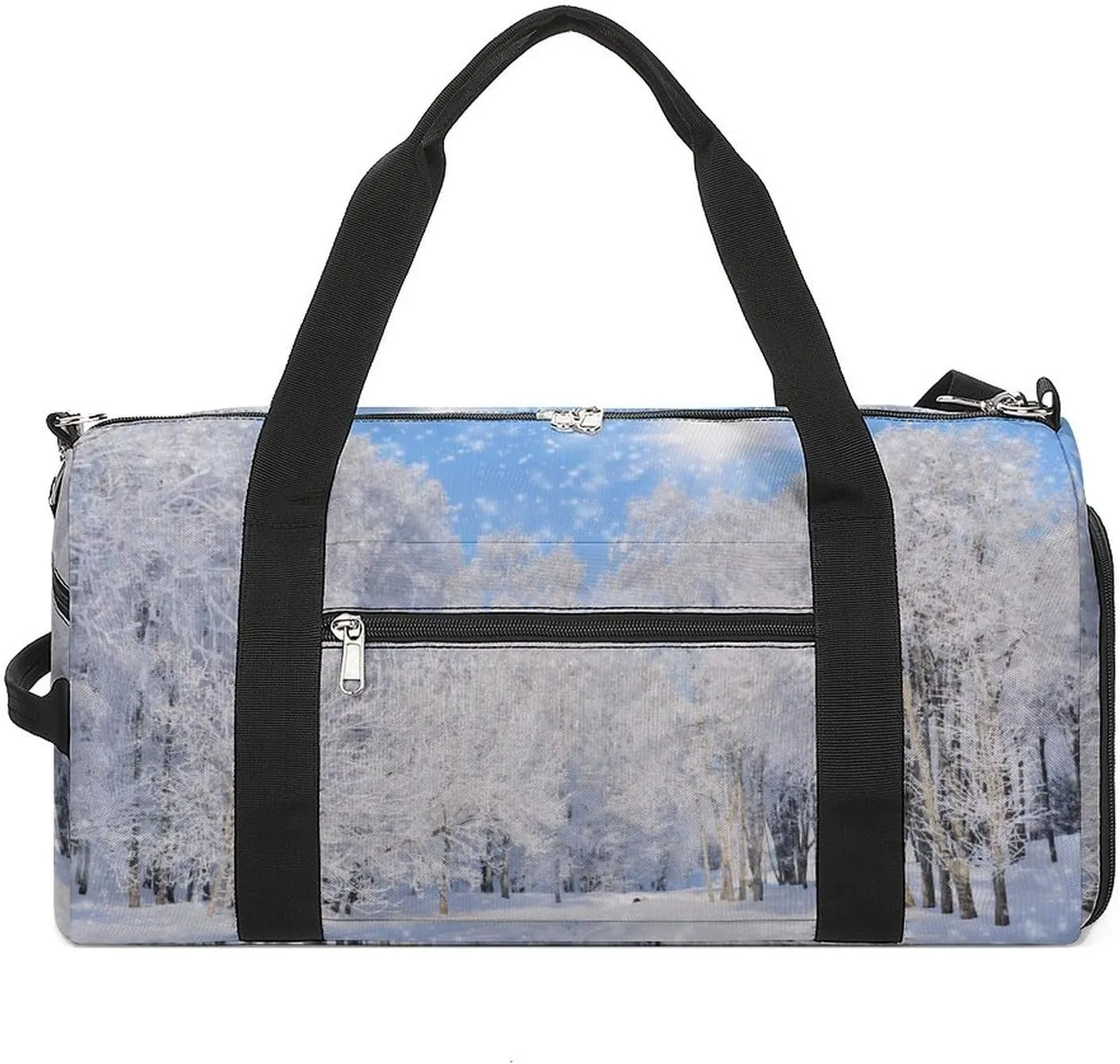 Winter Park Sports Tote Gym Bag for Women Men, Overnight Bag with Shoe Compartment Water Resistant