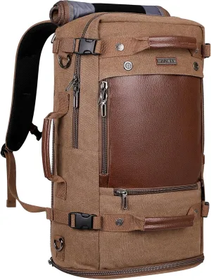 WITZMAN Travel Backpack for Men Women Carry on Luggage Backpack Canvas Rucksack Duffel bag with Shoe Compartment