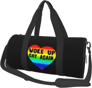Woke Up Gay Again Duffel Bag Gym Bag Travel Sports Tote Large Beach Swim Yoga6