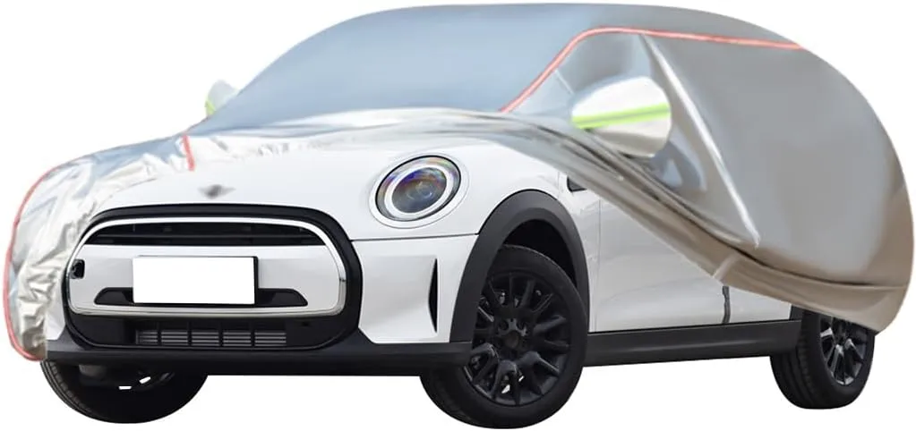 WOLWES Car Cover Are Suitable For Mini Cooper S/SD/John Cooper Works Roadster All-weather Windproof, Snowproof, Rainproof, UV-protected And Breathable All-season Universal With Side Door Zip Oxford Cl
