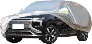 WOLWES Car Cover are Suitable for Mitsubishi Airtrek All-Weather Windproof, Snowproof, Rainproof, UV-Protected and Breathable All-Season Universal with Side Door Zip Oxford Cloth Car Cover (Color : W