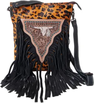 Women Natural Cowhide Leather Hand Bag With Adjustable Detachable Strap Leather Massenger Handbag