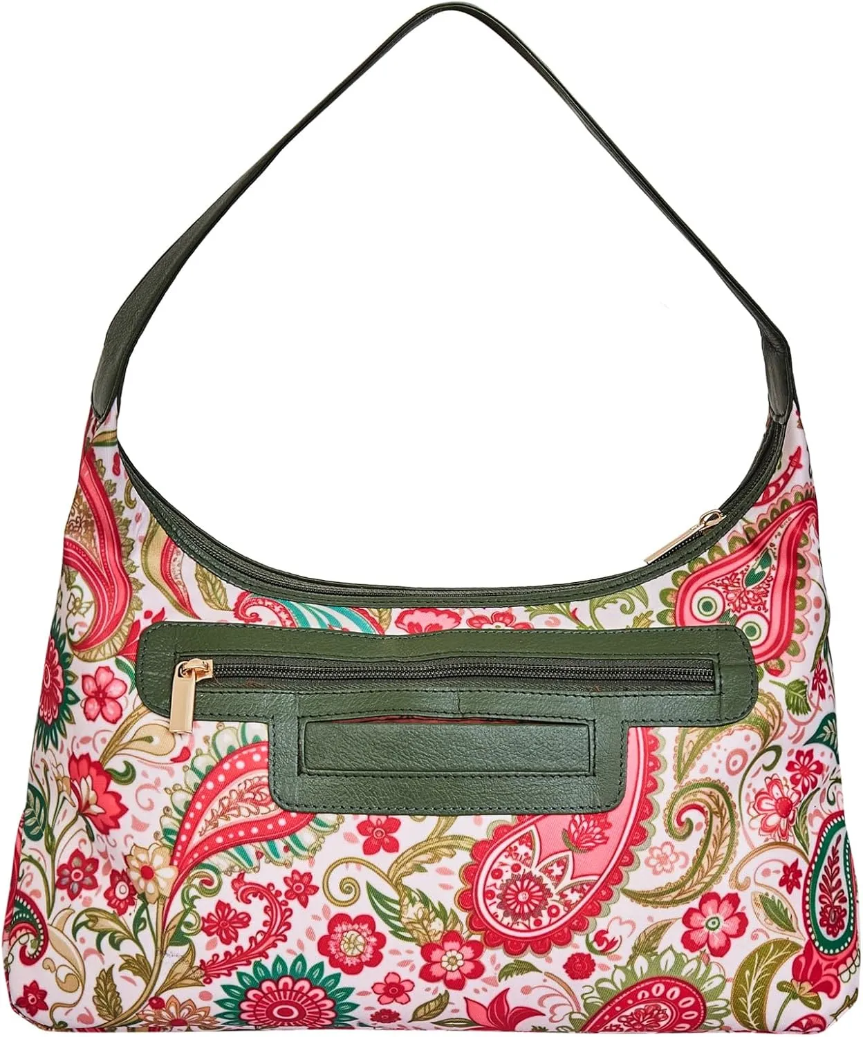 Women's Sling Hobo Bag with Leather Accents