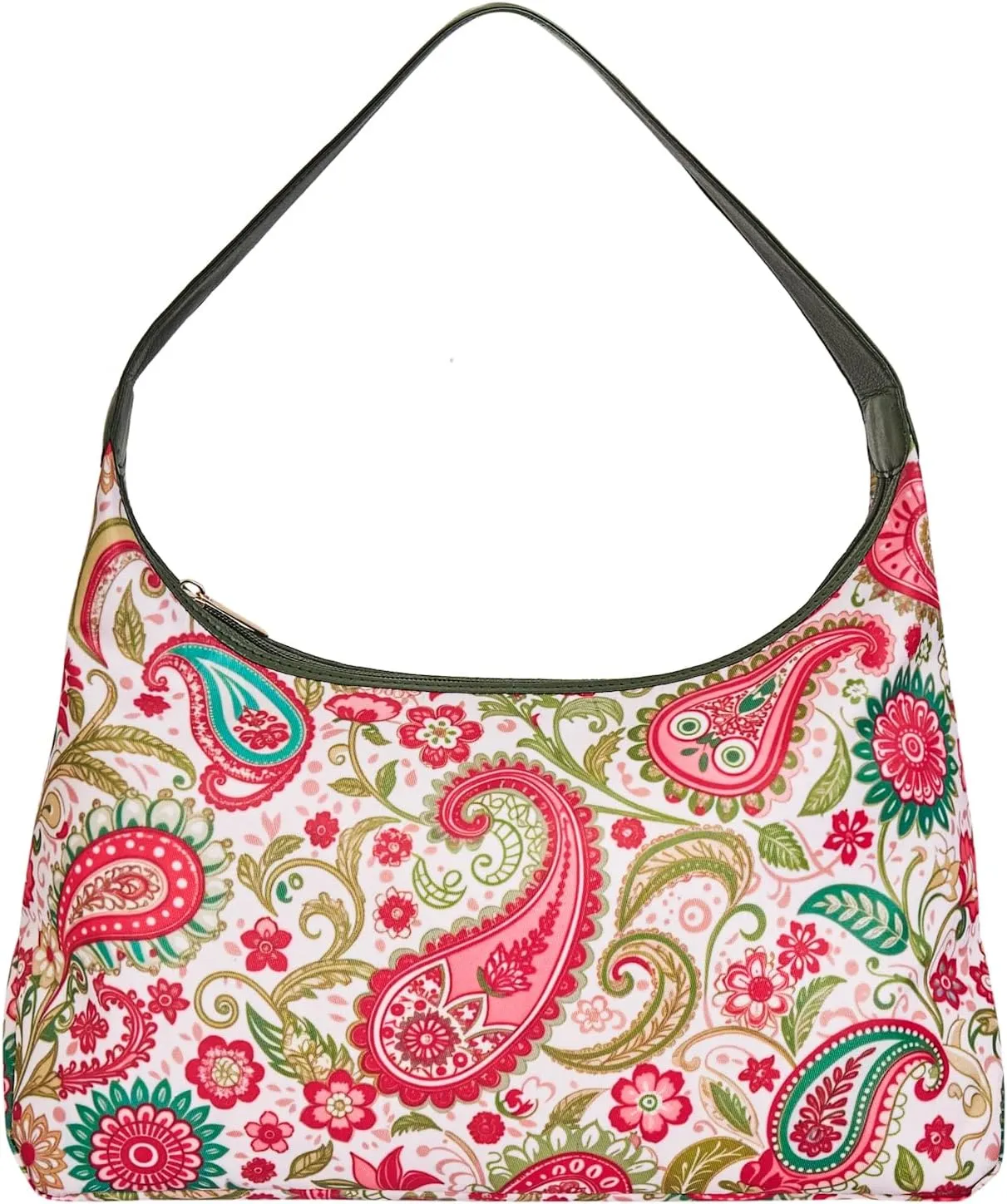 Women's Sling Hobo Bag with Leather Accents