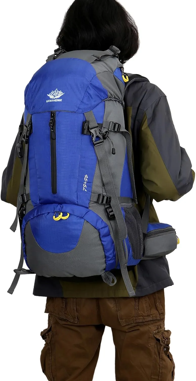 WoneNice 50L(45 5) Waterproof Hiking Backpack - Outdoor Sport Daypack with Rain Cover
