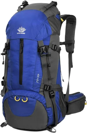 WoneNice 50L(45 5) Waterproof Hiking Backpack - Outdoor Sport Daypack with Rain Cover