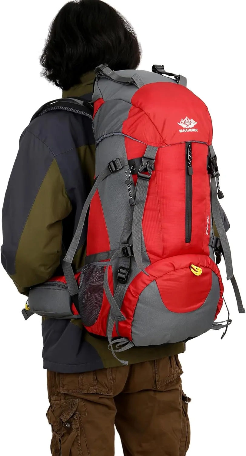 WoneNice 50L(45 5) Waterproof Hiking Backpack - Outdoor Sport Daypack with Rain Cover