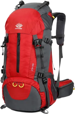 WoneNice 50L(45 5) Waterproof Hiking Backpack - Outdoor Sport Daypack with Rain Cover