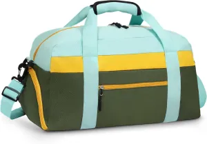 WOOMADA Kids Duffle Bag for Boys or Girls, Kids Overnight Bag with Shoe Compartment＆Wet Pocket, Ideal for School Practice, Sports, Travel(army green)