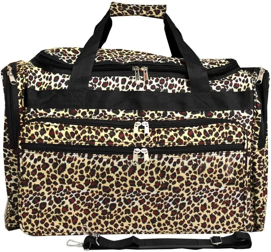 World Traveler Animal Prints 19-inch Duffel Bag, Leopard