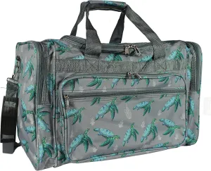 World Traveler Animal Prints 19-inch Duffel Bag, Turtle Grey