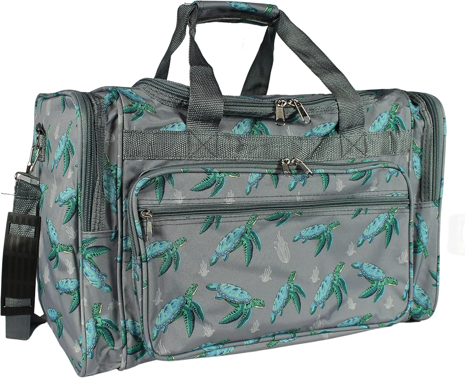 World Traveler Animal Prints 19-inch Duffel Bag, Turtle Grey
