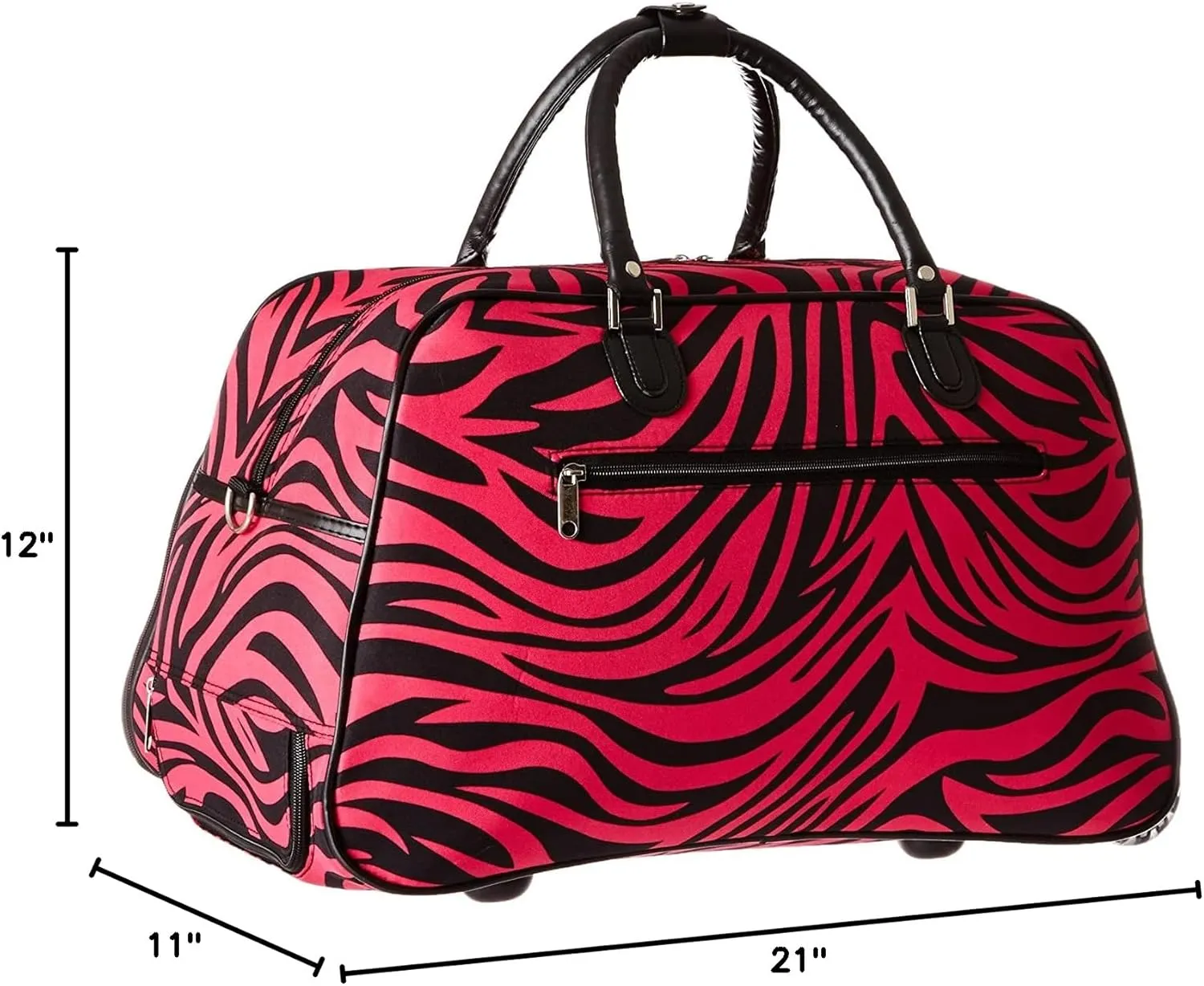World Traveler Animal Prints 21-inch Carry-on Rolling Duffel Bag