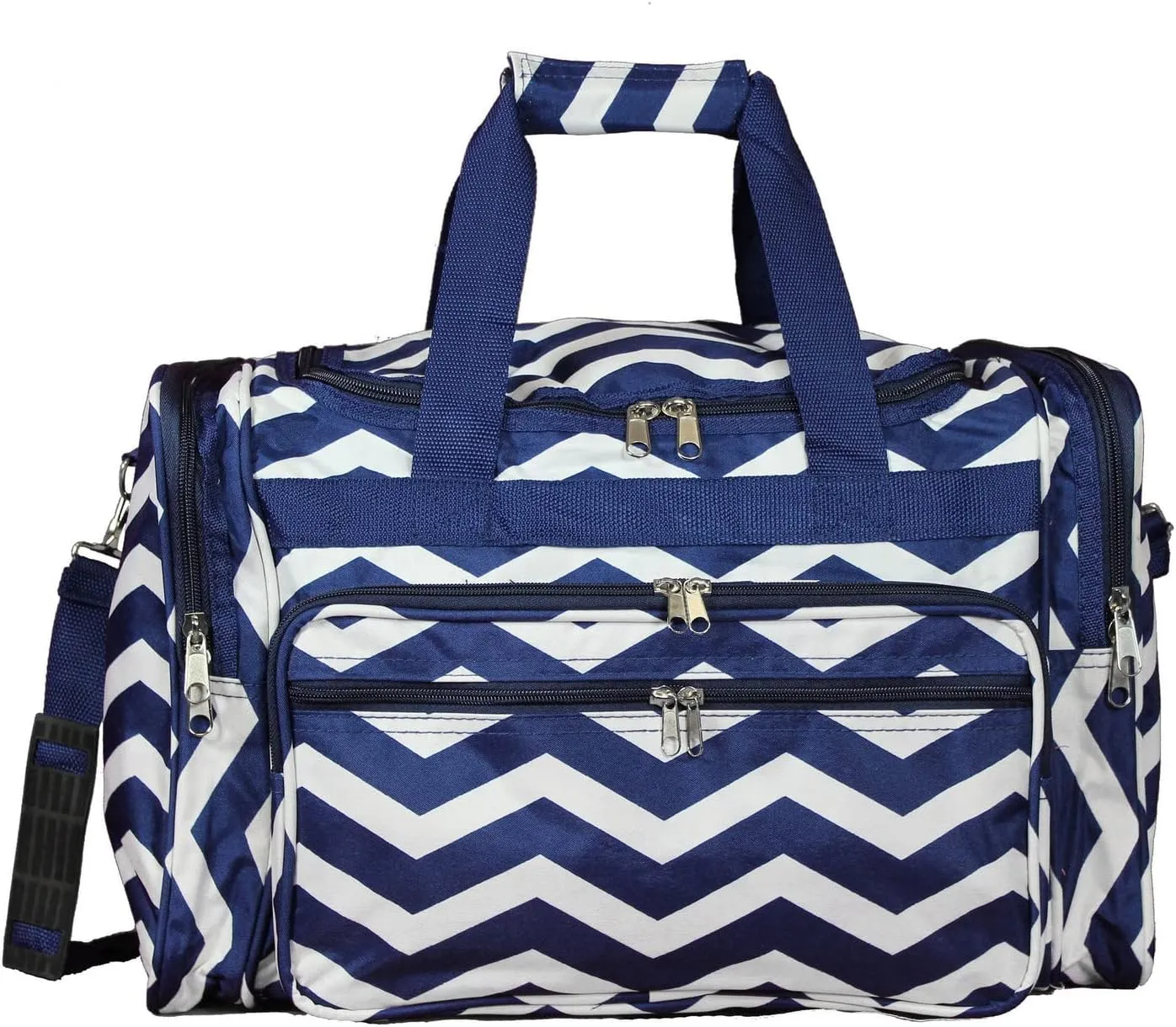 World Traveler Chevron 19-inch Duffel Bag, Navy White Chev