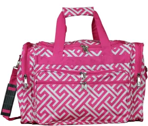 World Traveler Classic Prints 19-inch Duffel Bag, Greek Key H FUC