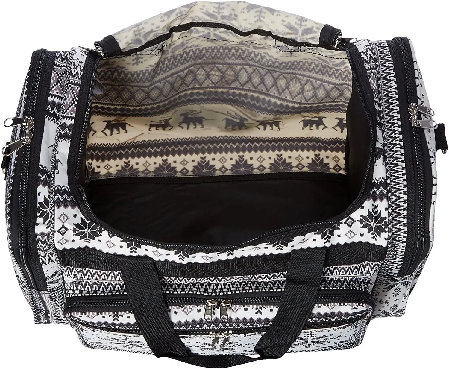 World Traveler Fashion 19-Inch Duffel Bag – Stylish, Versatile, and Perfectly Sized for Every Adventure, Black Trim Deer