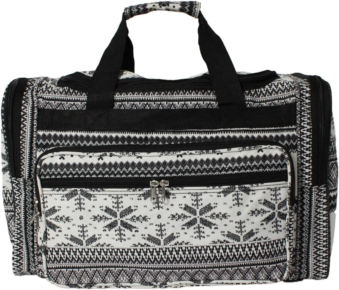 World Traveler Fashion 19-Inch Duffel Bag – Stylish, Versatile, and Perfectly Sized for Every Adventure, Black Trim Deer