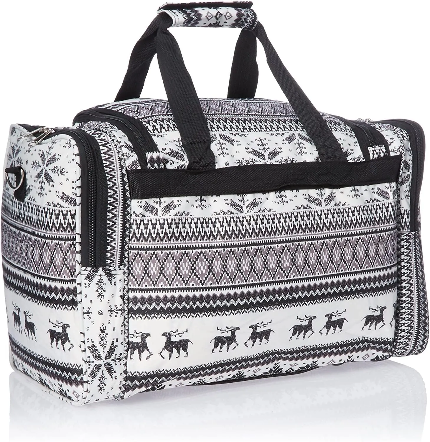 World Traveler Fashion 19-Inch Duffel Bag – Stylish, Versatile, and Perfectly Sized for Every Adventure, Black Trim Deer