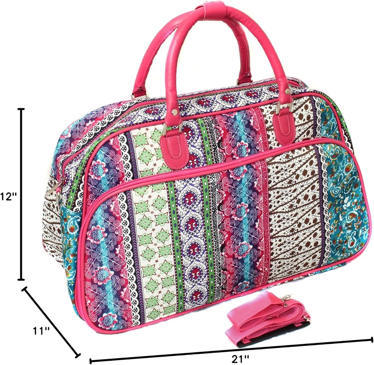 World Traveler Prints 21-inch Carry-on Shoulder Duffel Bag