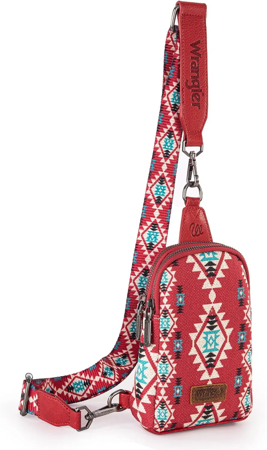 Wrangler Aztec Sling Bag - Southwest Crossbody Trendy Chest Bag