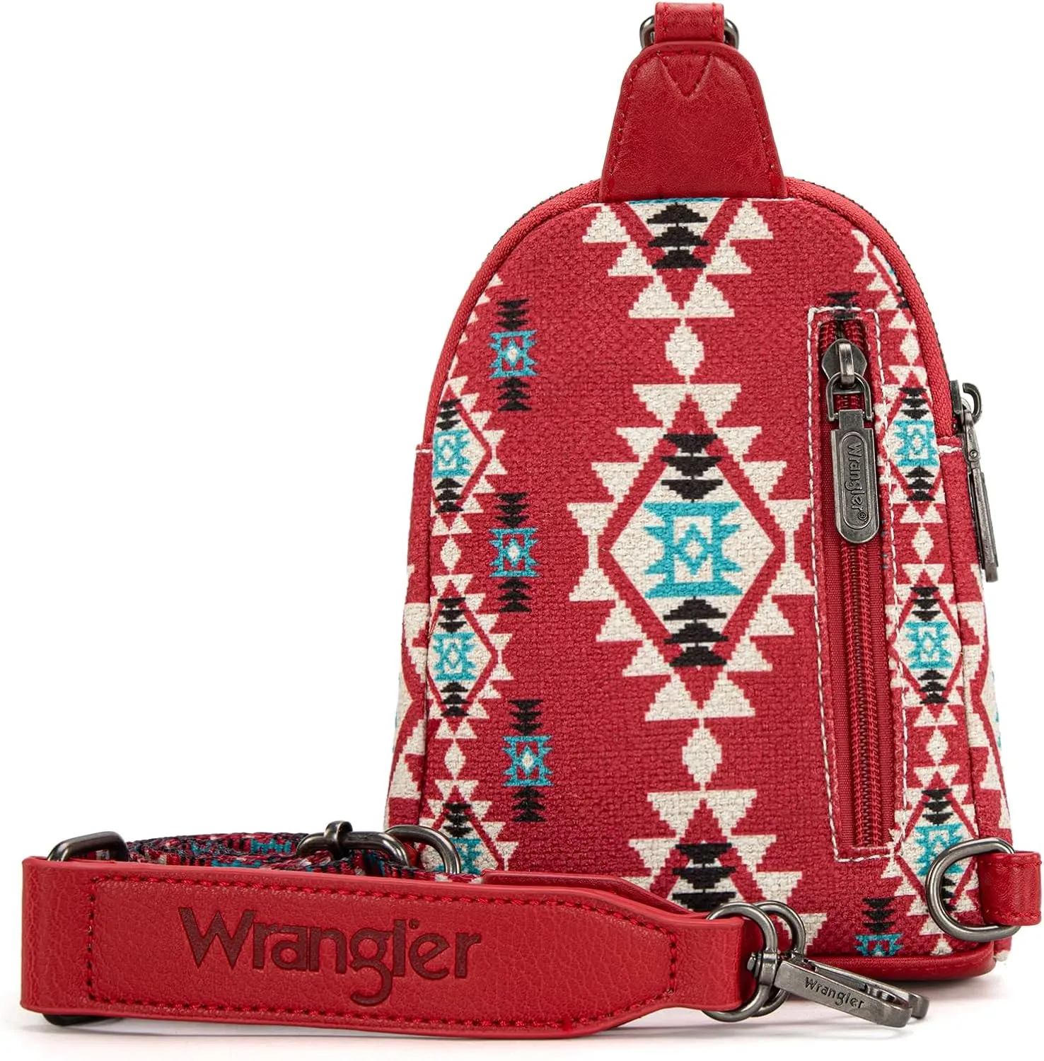 Wrangler Aztec Sling Bag - Southwest Crossbody Trendy Chest Bag