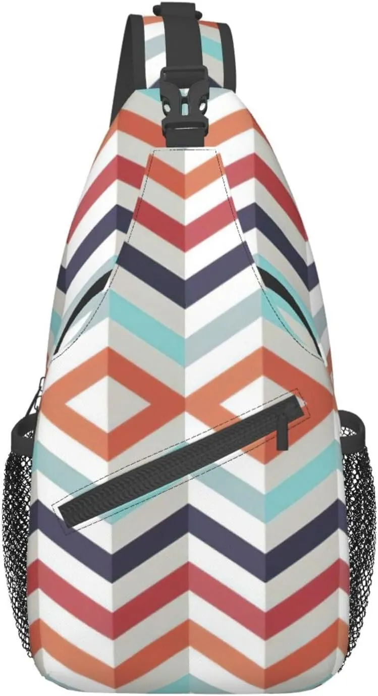 WURTON Beach Clear Sea Sand Print Crossbody Sling Backpack Sling Bag Travel Hiking Chest Bag Daypack