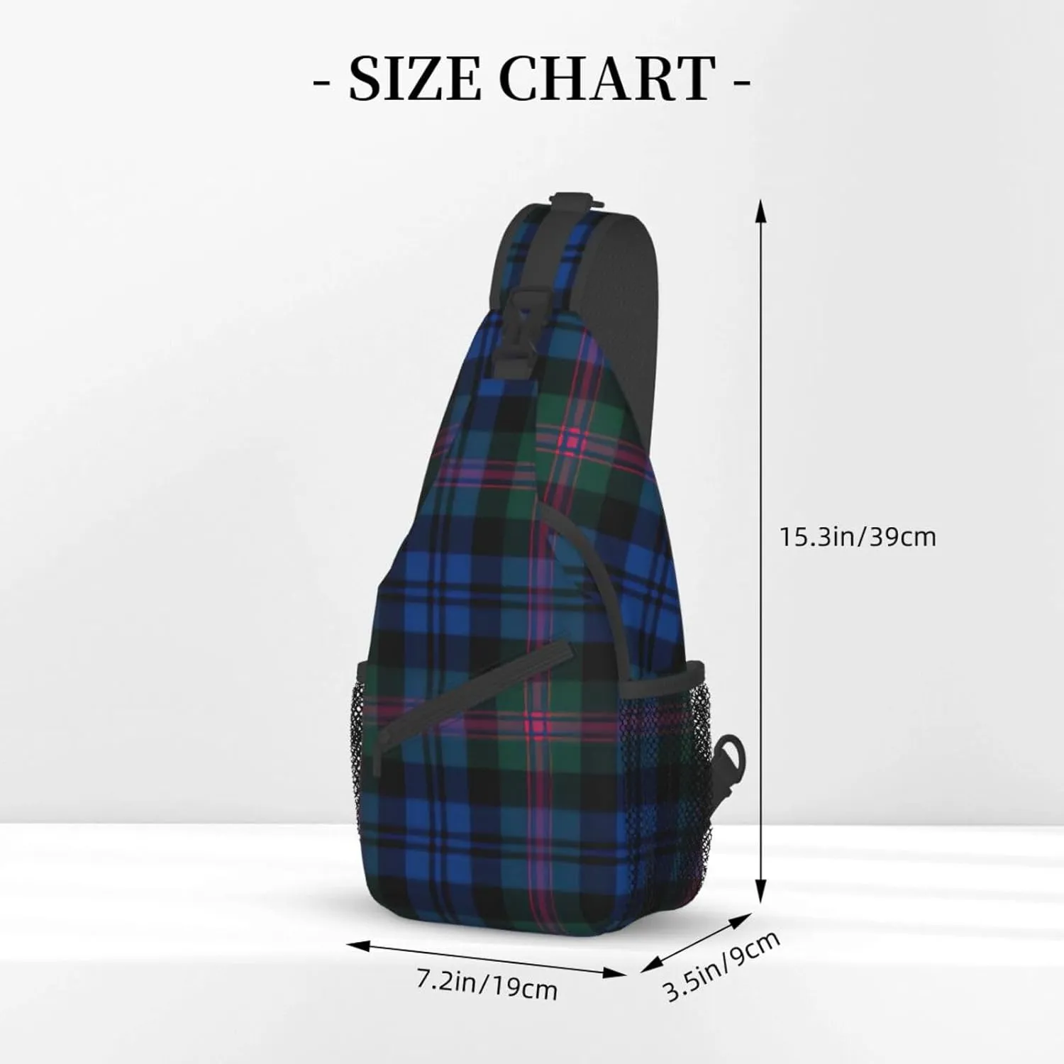 WURTON Black Marble Texture Gold Print Crossbody Sling Backpack Sling Bag Travel Hiking Chest Bag Daypack