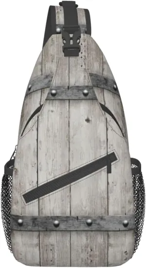 WURTON Marble Texture Print Crossbody Sling Backpack Sling Bag Travel Hiking Chest Bag Daypack