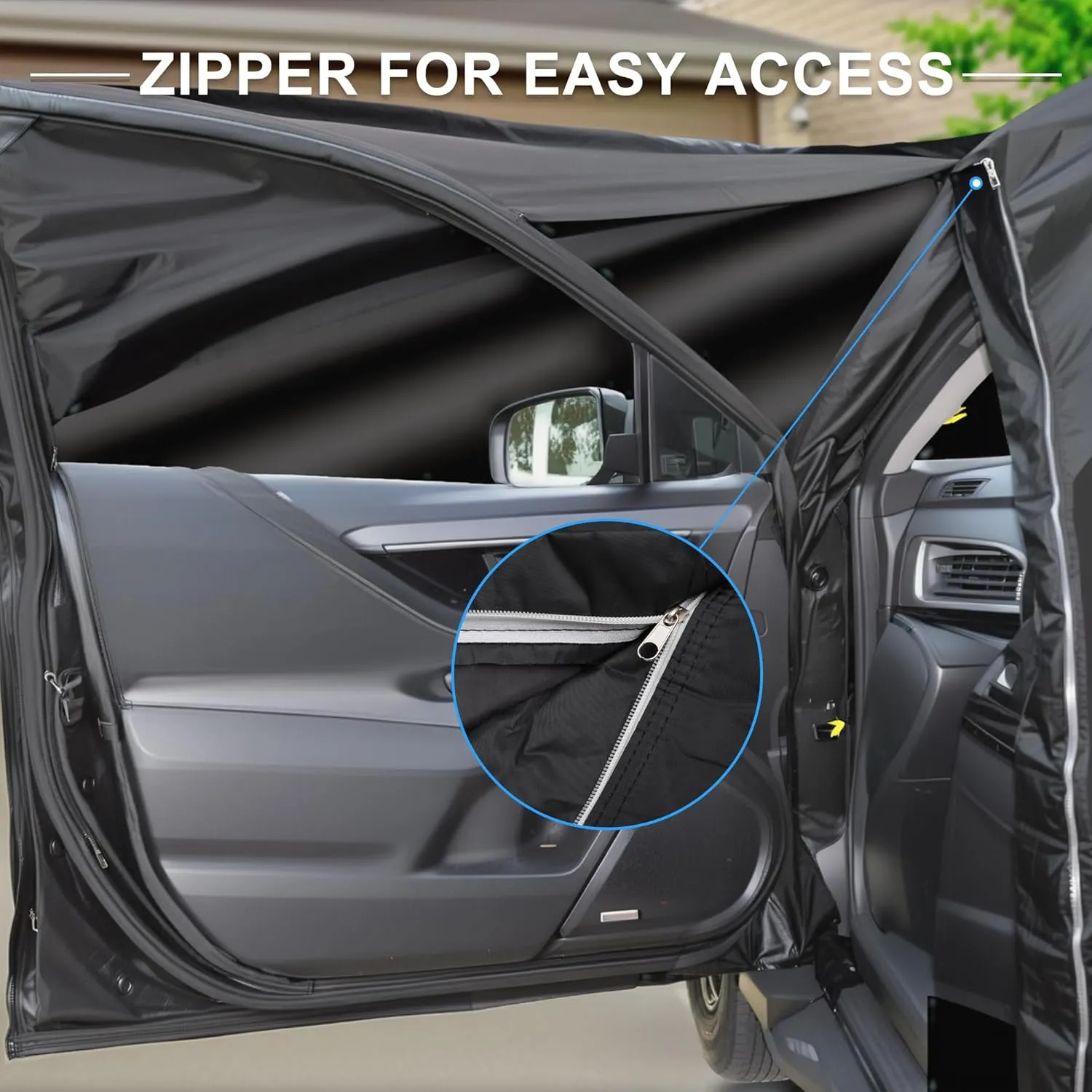 X AUTOHAUX Car Cover for Mazda CX-5 210D-PU Outdoor Full Car Cover All Weather with Door Zipper for Waterproof Windproof Sun Rain Snow Protection