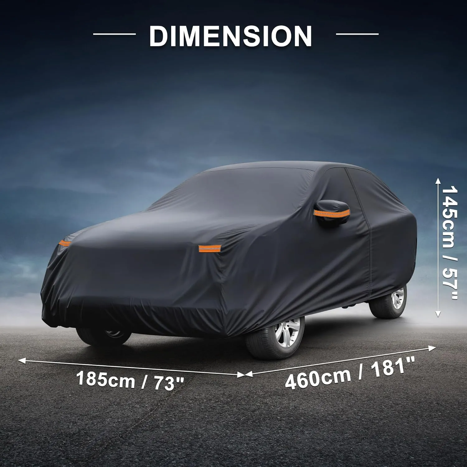 X AUTOHAUX Car Cover for Mazda CX-5 210D-PU Outdoor Full Car Cover All Weather with Door Zipper for Waterproof Windproof Sun Rain Snow Protection