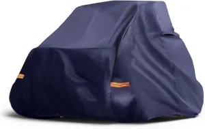 X AUTOHAUX UTV Cover for Polaris RZR Trail Sport 2 Seaters Waterproof Side by Side Cover for Polaris RZR Trail Ultimate Outdoor Sun Rain Protection 210D-PU Navy Blue 111.02" Lx50.00 Wx68.11 H