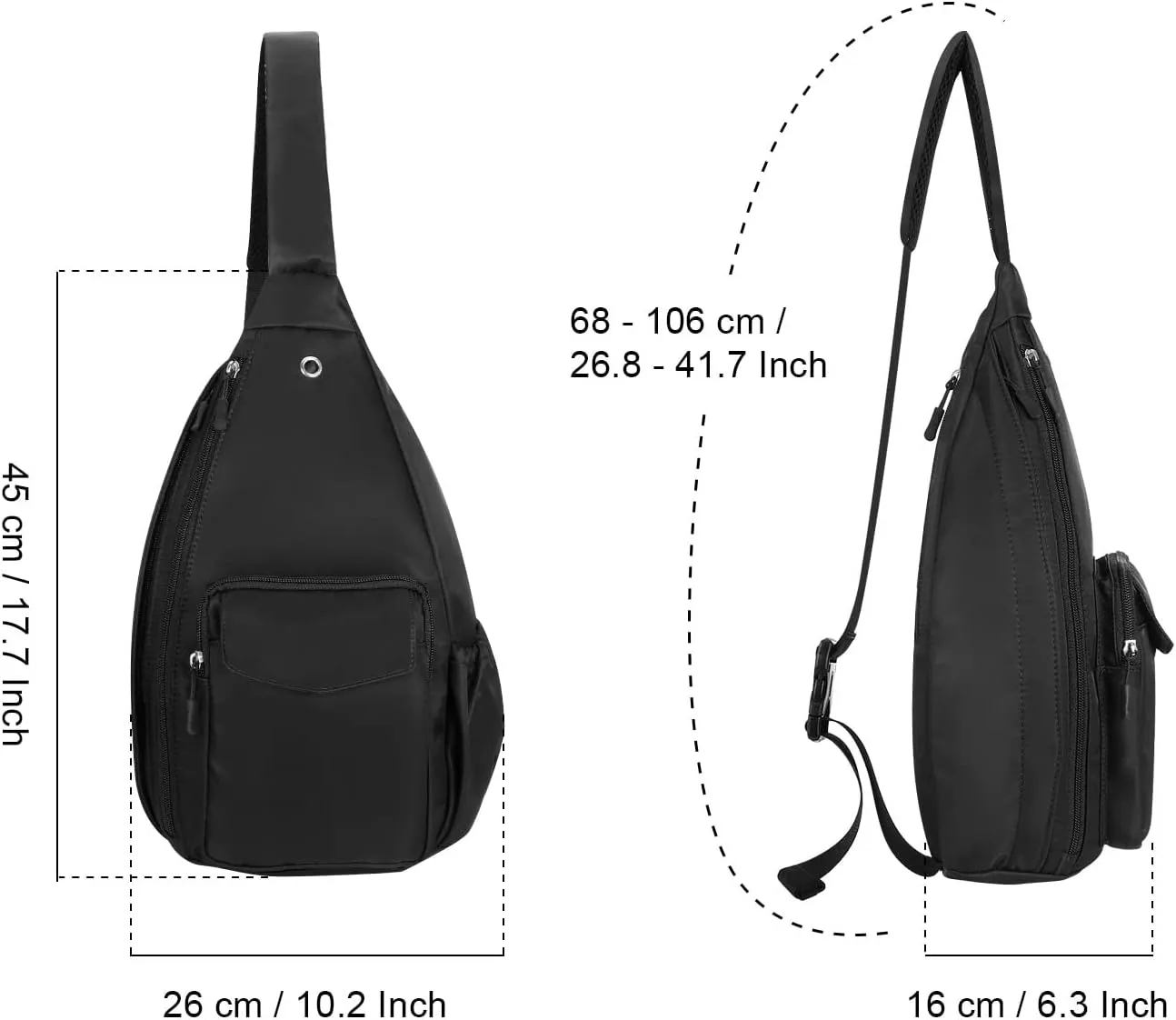 XEYOU Women's Sling Crossbody bag Casual Daypack Outdoor Travel Hiking Backpack for Cycling Walking Dog Hiking