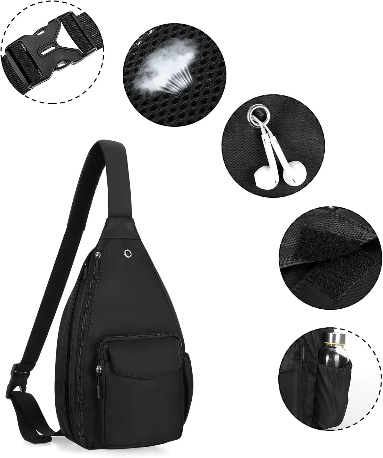 XEYOU Women's Sling Crossbody bag Casual Daypack Outdoor Travel Hiking Backpack for Cycling Walking Dog Hiking